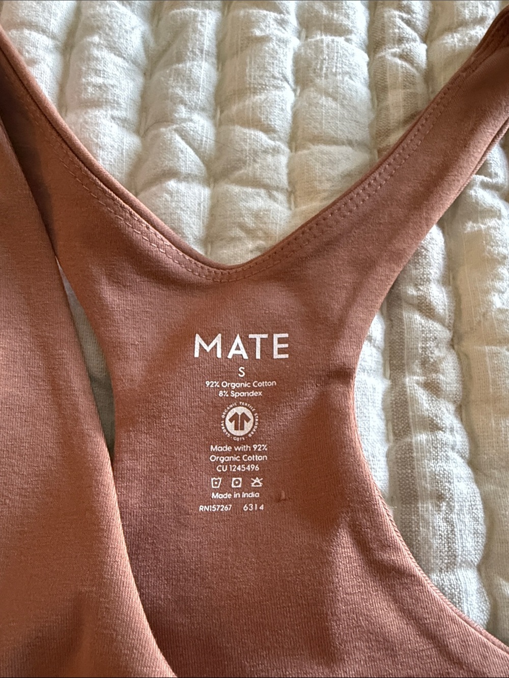 MATE The Label Organic Stretch Racer Tank - Sienna - Picture 2 of 3